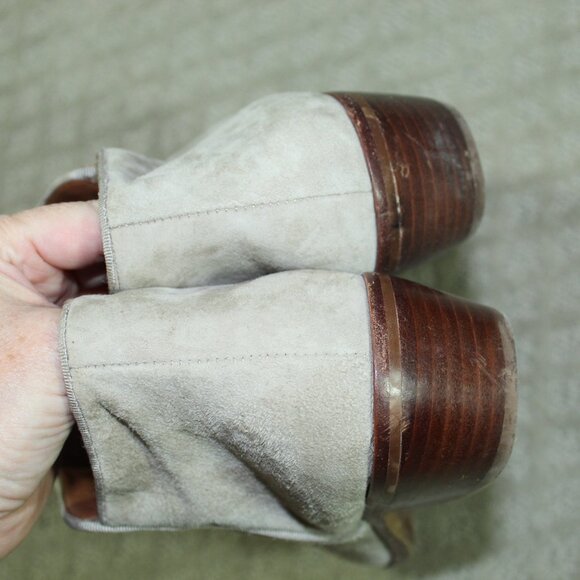Sam Edelman Petty Suede Ankle Boots Size 8m Taupe Great Condition Gently Worn - Picture 5 of 6
